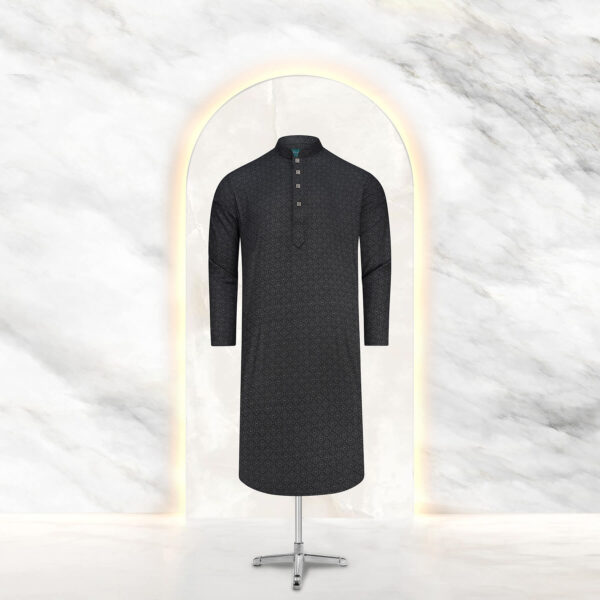 Mens Black Printed Premium Panjabi