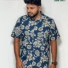 Navy Blue Premium Casual Half Sleeve Cuban Shirt